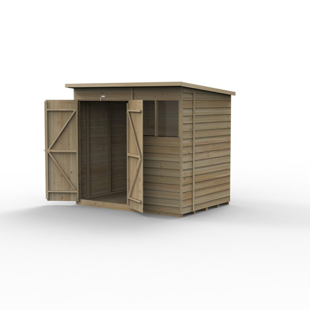 4LIFE Pent Shed 7×5 – 2 Windows – Double Door 5013053203804 2